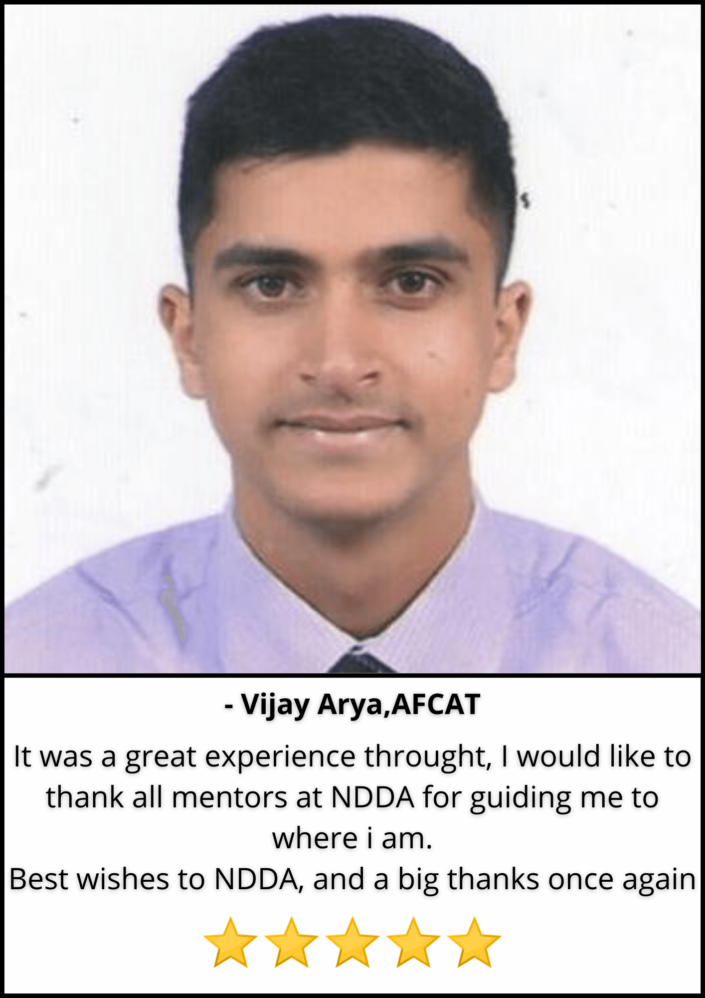 Vijay Arya, AFCAT